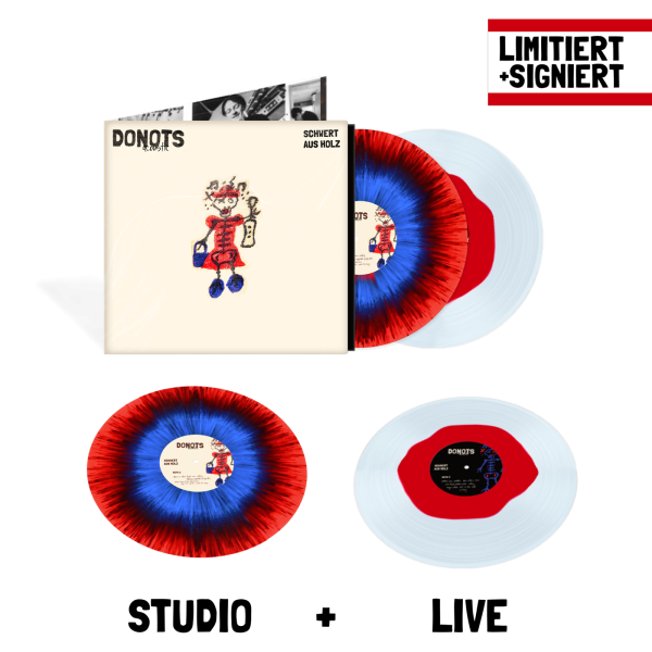 LTD. DOPPEL-VINYL - Schwert aus Holz - ("Studio & Live“ / splatter) - SIGNIERT