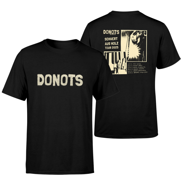 Donots T-Shirt - Schwert aus Holz Tour 2025, schwarz