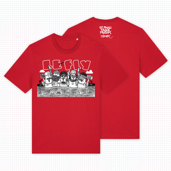 T-Shirt - LE FLY feat. Rebelzer, rot
