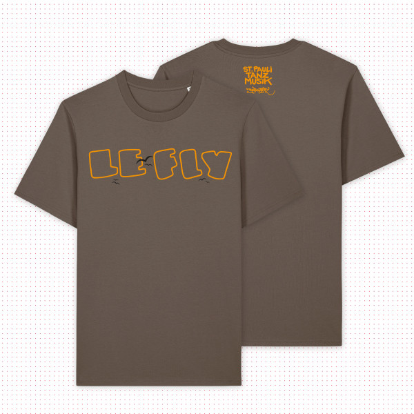 T-Shirt - LE FLY feat. Rebelzer / Schriftzug, braun