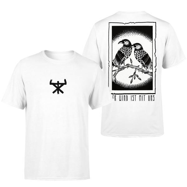 Teluxe - T-Shirt - Schwarz Vögel, weiss