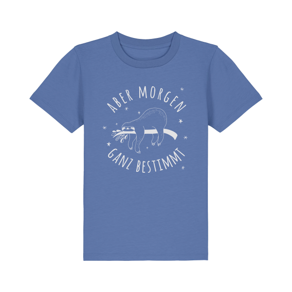 Kids T-Shirt - Faultier, bright blue