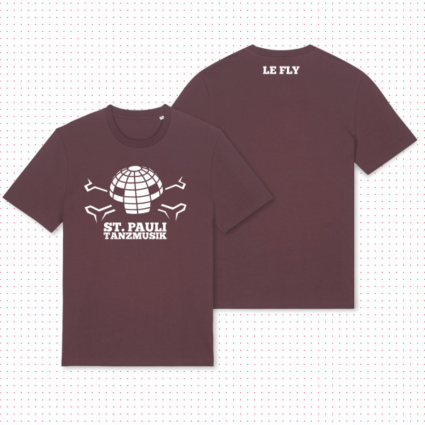 T-Shirt - St. Pauli Tanzmusik, rot/braun