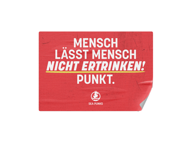 Sea Punks - Mensch lässt Mensch nicht ertrinken! Punkt. Sticker Set