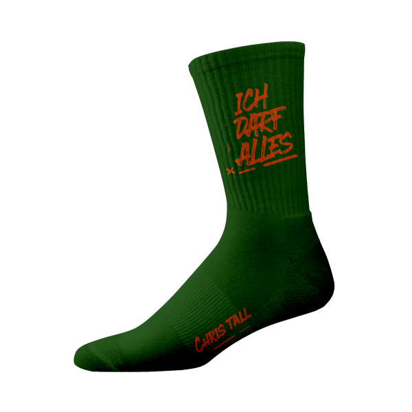 Socken - Ich darf Alles, bottle green