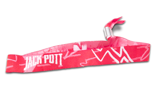 Festivalbändchen - Jack Pott, hellrot