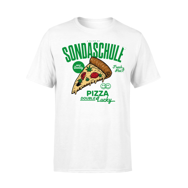 T-Shirt - Pizza Double Lucky, weiss