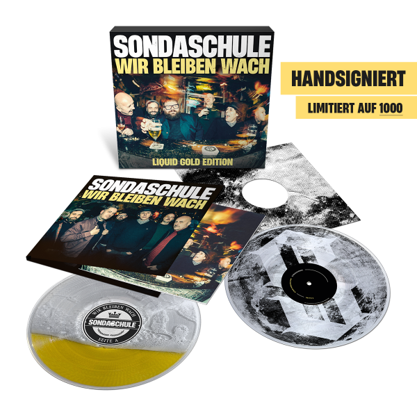 2LP: "Liquid Gold“ Edition - "WIR BLEIBEN WACH" - streng limitiert - handsigniert