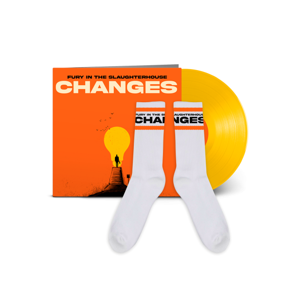 Bundle: LP (gelb) - CHANGES + Socken, weiß - handsigniert