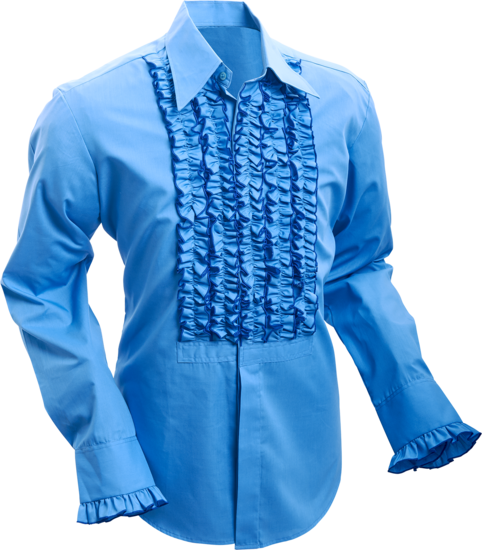 Rüschenhemd - Christian Steiffen, blau