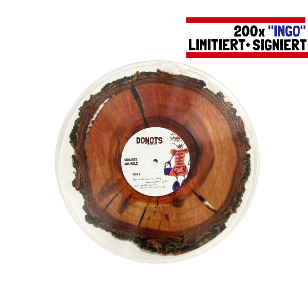 LTD. Vinyl - HOLZPLATTE "INGO" - Schwert aus Holz - SIGNIERT