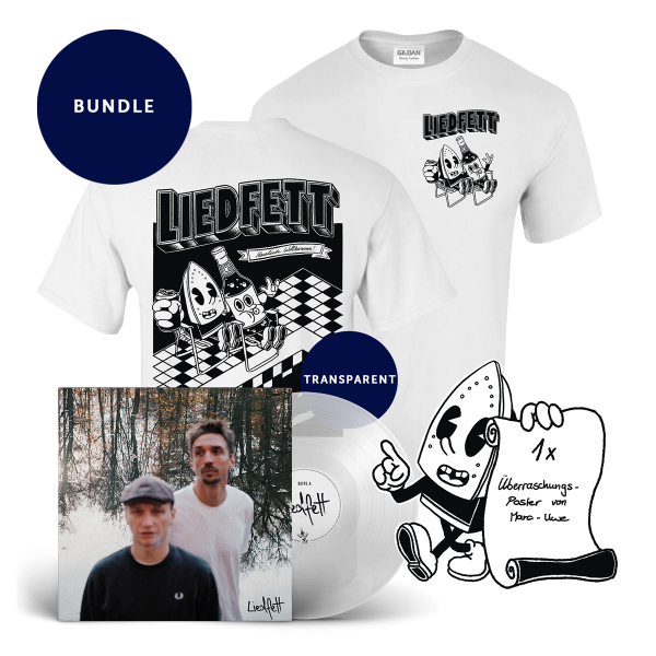 Ltd. Vinyl Bundle - "Liedfett" - (Vinyl transparent + Shirt + Poster)
