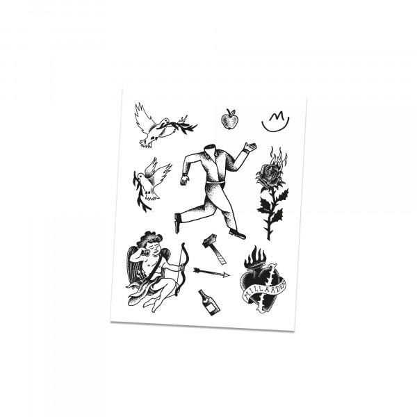 Tattoosheet (A4 Bogen mit 9 Abziehtattoos)