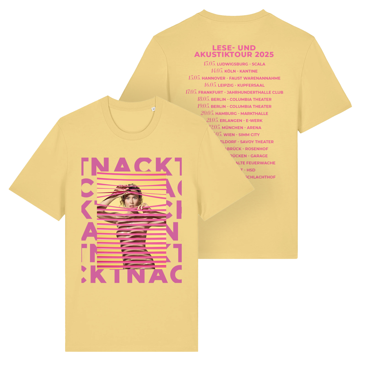 T-Shirt - Lese- und Akustiktour 2025, viva yellow