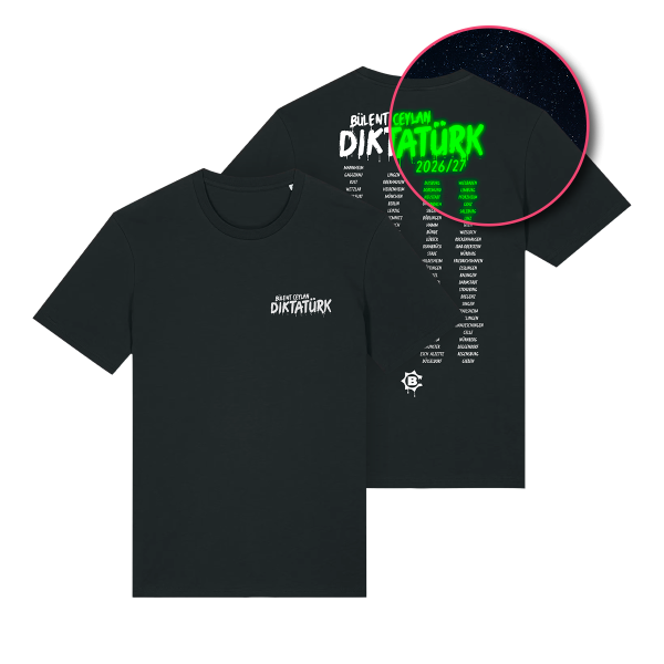 Tourshirt - Diktatürk "Glow in the Dark", schwarz