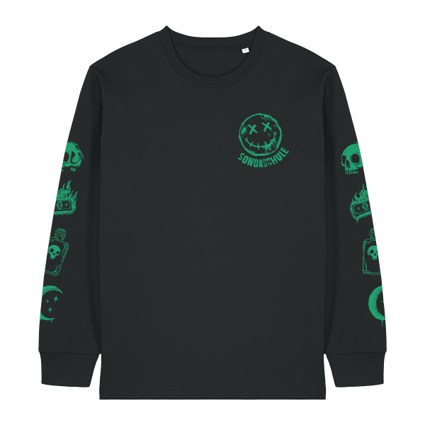 Longsleeve - Smiley, schwarz