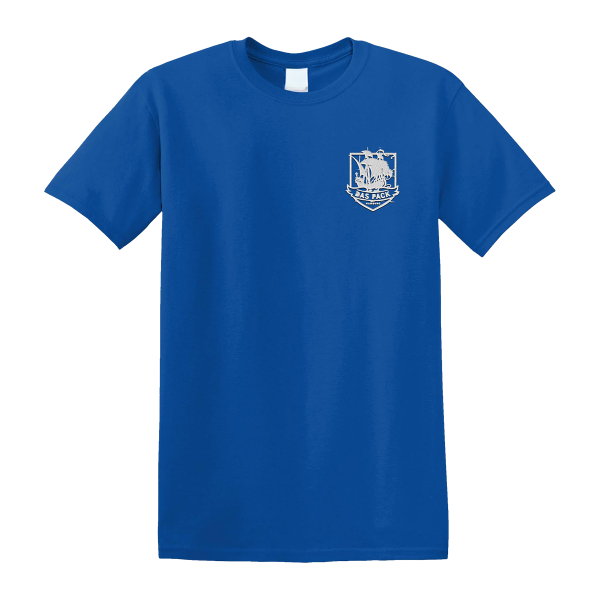 T-Shirt - Wappen-Stick, (blau)