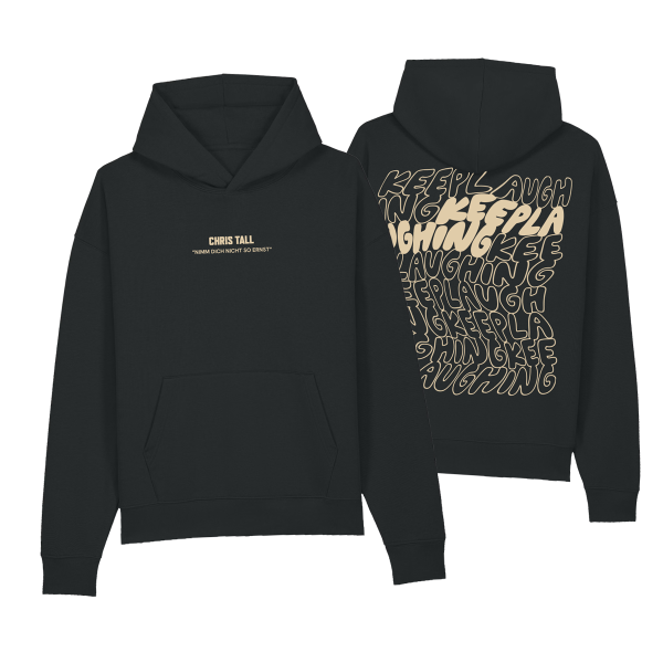 Hoodie - Nimm dich nicht so ernst, schwarz-beige